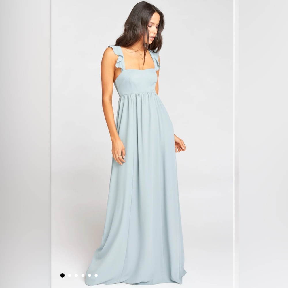 Show Me Your Mumu Small Silver Sage June Maxi, Prom, Bridesmaid, Maternity New - Picture 3 of 16
